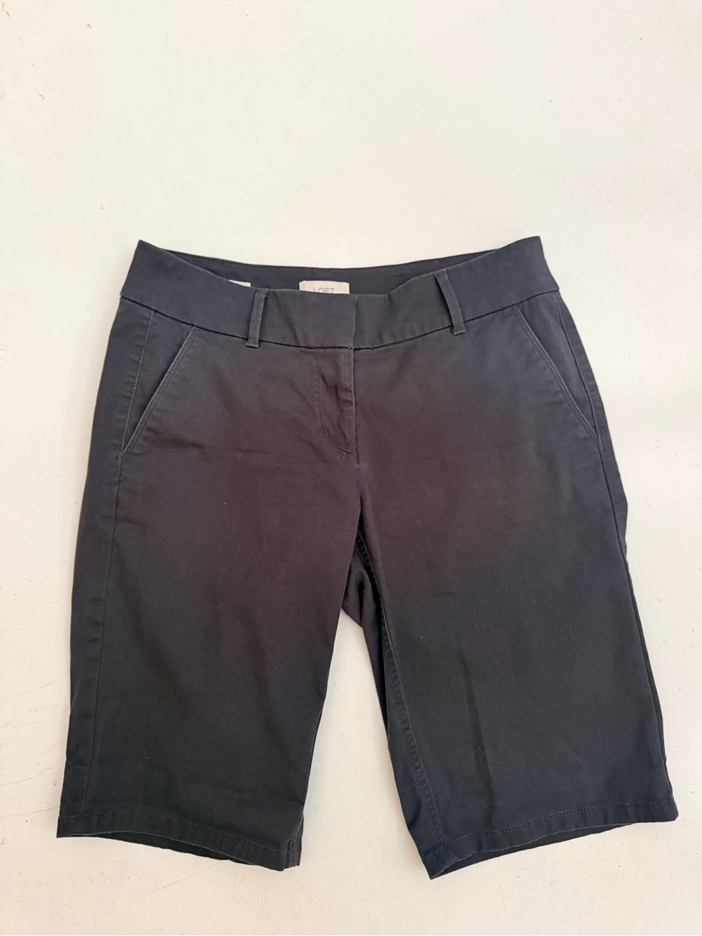 Loft Women's Tailored Black Bermuda Shorts